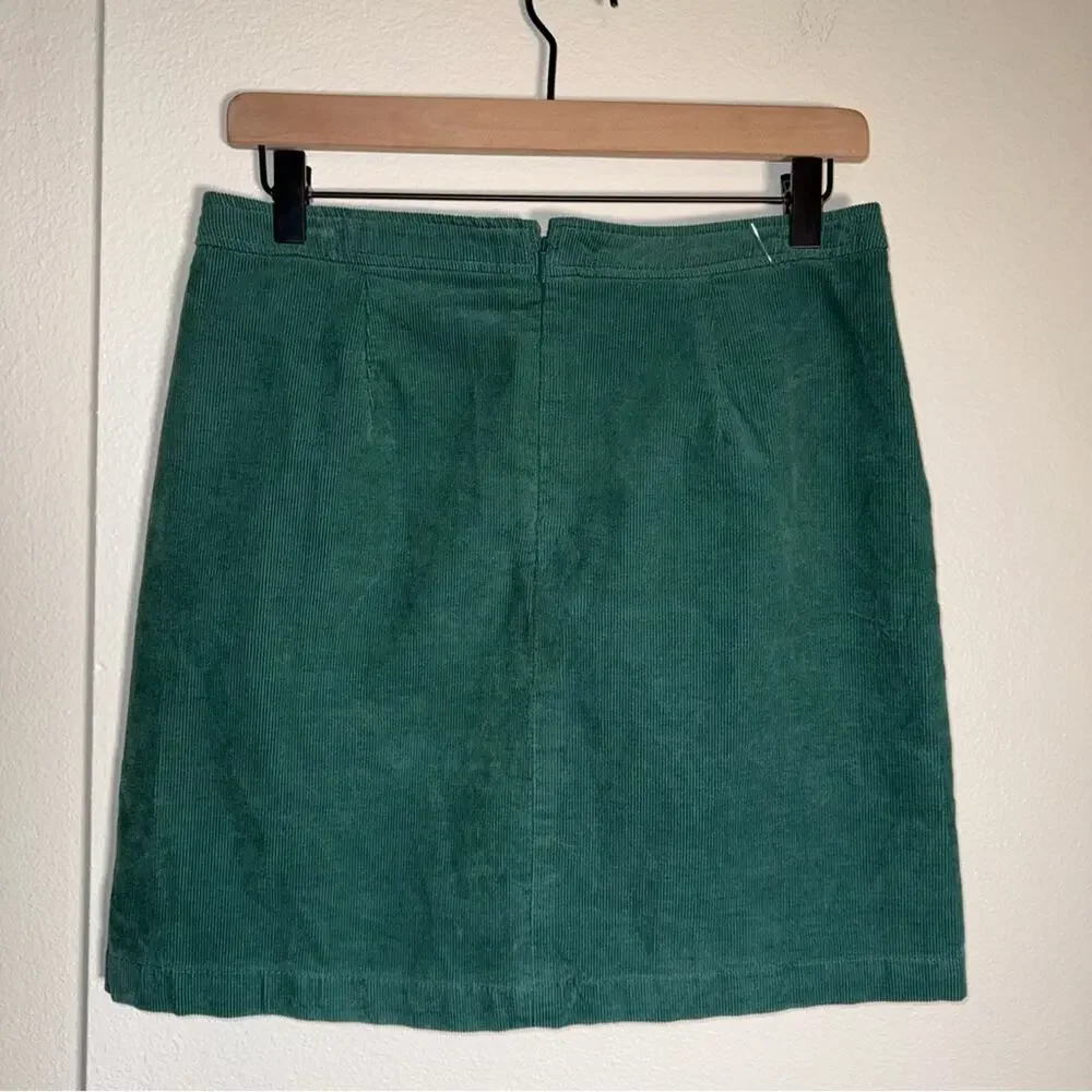 J. CREW preppy corduroy full button 90s style mini skirt 4